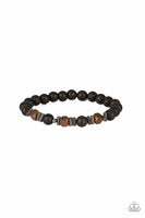 Rejuvenated - Copper - Paparazzi Stretchy Lava Beads Bracelet