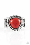 Cliff Climber - Red - Paparazzi Ring