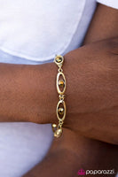 Starry Eyed - Brass - Paparazzi Clasp Bracelet #1213