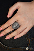 Metal Jungle - Black - Paparazzi Ring