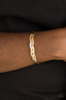 Business As Usual - Gold - Paparazzi Cuff Bracelet