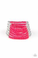 Layer It On Thick - Pink - Stretchy Bracelet #4667 (D)