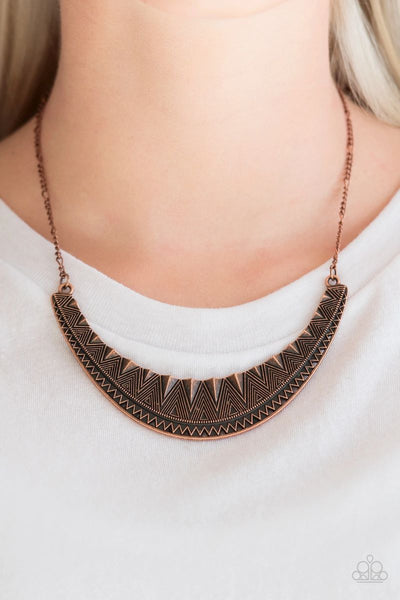 Paparazzi - Thrown To The Lions - Copper Necklace #938