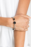 Starry-Eyed Elegance - Black - Paparazzi Stretchy Bracelet #4020 (D)