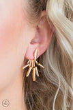 Paparazzi - Extra Electric - Gold Double Post Earrings #415