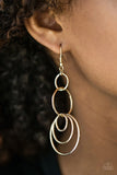 Paparazzi - Chic Circles - Gold Earrings #1529 (D)