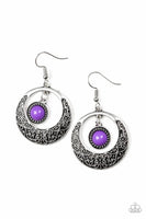 Wandering Waikiki  - Purple - Paparazzi Earrings #1594 (D)