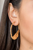 The BEAST Of Me - Gold - Paparazzi Hoop Earrings