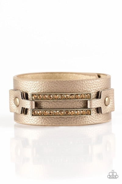 Paparazzi - Street Glam - Brass Snap Bracelet