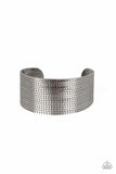 Texture Trailblazer - Silver - Paparazzi Cuff Bracelet