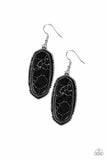 Paparazzi - Stone Quest - Black Earrings #3822 (D)