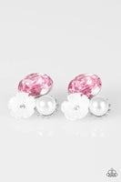 Lily Lagoon - Pink - Paparazzi Post Flower Earrings #1113 (D)