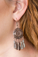 Paparazzi - Whimsical Wind Chimes - Copper Earrings #503 (D)