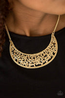 Moroccan Moon - Gold - Paparazzi Necklace #2754