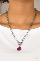 Paparazzi - So Sorority - Pink Toggle Closure Necklace #1794 (D)