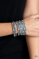 Sass Squad - Silver - Paparazzi Snap Bracelet
