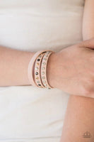 Catwalk Casual - Pink - Paparazzi Bracelet Snap Double Wrap