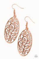 Glistening Gardens - Copper - Paparazzi Earrings