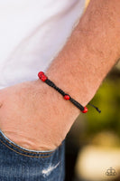 Momentum - Red - Paparazzi Sliding Knot Cord Bracelet