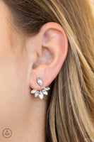 Paparazzi - Radical Refinement - White Double Post Earrings #2962