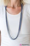 Paparazzi - Colorful Calamity - Blue Necklace #3974 (D)