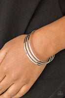 Paparazzi - Street Sleek - Silver Cuff Bracelet #2935