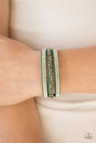 Mega Glam - Green - Paparazzi Snap Bracelet #3435 (D)