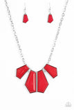 Get Up and GEO - Red - Paparazzi Necklace #812 (D)
