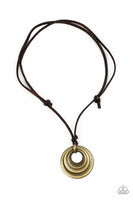 Paparazzi - Desert Spiral - Brass Necklace