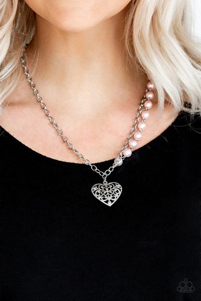 Forever In My Heart - Pink - Paparazzi Necklace