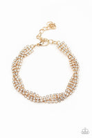 Braided Twilight - Gold - Paparazzi Clasp Bracelet