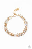 Braided Twilight - Gold - Paparazzi Clasp Bracelet
