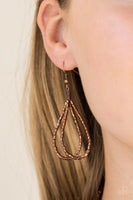 Knotted Knockout - Copper - Paparazzi Seed Bead Necklace