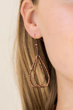 Knotted Knockout - Copper - Paparazzi Seed Bead Necklace