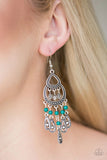 Eastern Excursion - Green - Paparazzi Earrings