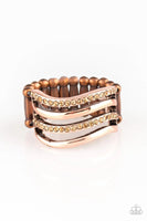Paparazzi - Pageant Wave - Copper - Paparazzi Ring