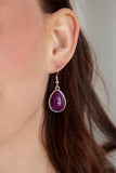 Shop Til You TEARDROP - Purple - Paparazzi Necklace