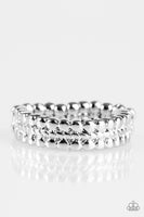 Tres Chic - Silver - Paparazzi Ring #4879