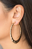 Slayers Gonna Slay - Gold - Paparazzi Hoop Earrings