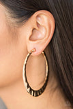 Slayers Gonna Slay - Gold - Paparazzi Hoop Earrings