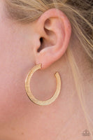 HAUTE Glam - Gold - Paparazzi Hoop Earrings #2876 (D)