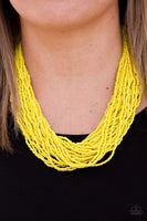 The Show Must CONGO On! - Yellow - Paparazzi Seed Bead Necklace