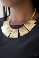 Here Comes The Huntress - Gold - Paparazzi Necklace #840