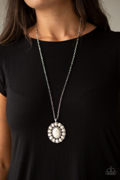 Rancho Roamer - White - Paparazzi Necklace