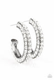 Dont Mind The STARDUST - Black - Paparazzi Hoop Earrings