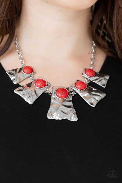 Cougar - Red - Paparazzi Necklace #1708