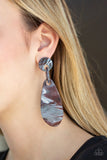 Paparazzi - A HAUTE Commodity - Brown Post Acrylic Earring