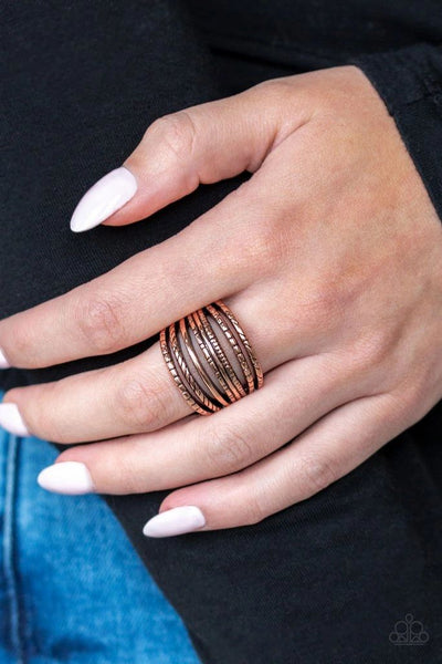 Basic Maverick - Copper - Paparazzi Ring