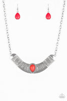 Paparazzi - Very Venturous - Red Necklace
