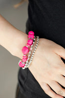 Rural Restoration -Pink - Paparazzi Stretchy Bracelet #2111